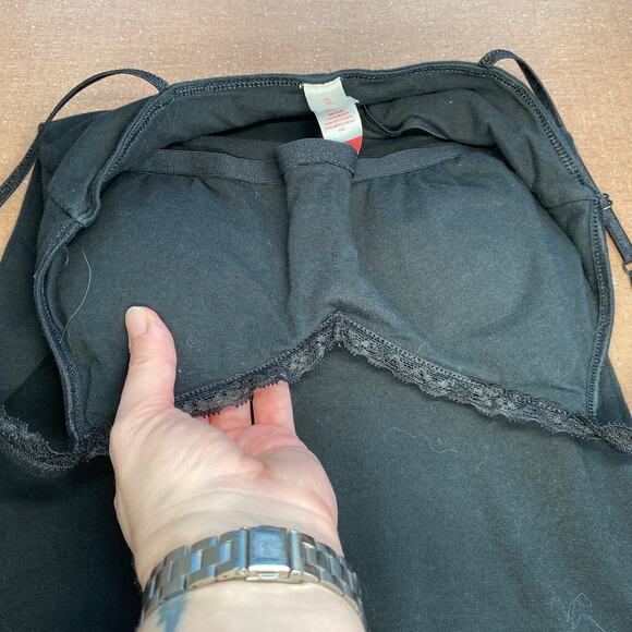 Vintage Y2K No Boundaries Lace Trim Cami padded black whimsygoth fairygrunge M - Picture 10 of 12